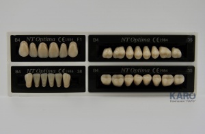 Зубы Optima, цвет B4, 3-х слойные, гарнитур 28 шт, TOROS DENTAL