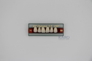 Зубы Optima, цвет A1, верхние фронтальные, 3-х слойные, 6 шт, TOROS DENTAL
