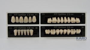 Зубы Optima, цвет C3, 3-х слойные, гарнитур 28 шт, TOROS DENTAL