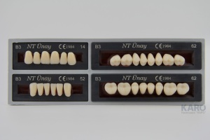 Зубы UNAY, цвет B3, 2-х слойные, гарнитур 28 шт, TOROS DENTAL