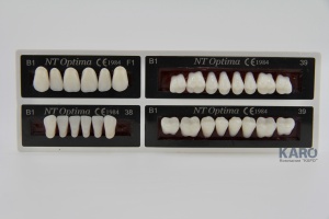 Зубы Optima, цвет B1, 3-х слойные, гарнитур 28 шт, TOROS DENTAL