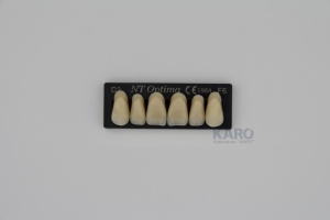 Зубы Optima, цвет D3, верхние фронтальные, 3-х слойные, 6 шт, TOROS DENTAL