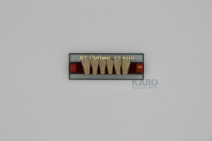 Зубы Optima, цвет C4, 3-х слойные, нижние фронтальные, 6шт, TOROS DENTAL