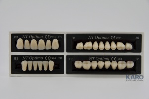 Зубы Optima, цвет B3, 3-х слойные, гарнитур 28 шт, TOROS DENTAL